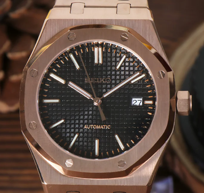 ROYAL SEIKOAK ROSE GOLD BLACK